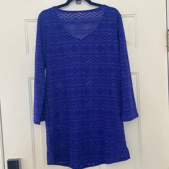 LL Bean Beach Cover Up Dress Blue Size Small - Picture 5 of 10